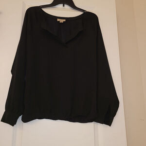 Women's LOFT Black Long Sleeve Blouse Size S